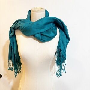Pashmina‎ Teal Scarf